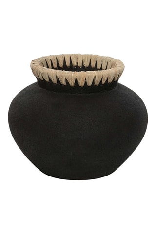 Vase Styly - 19 cm - Noir et beige