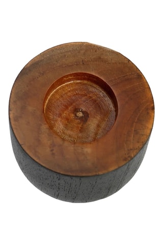 Bougeoir en teck Bondi - 8 cm - Naturel