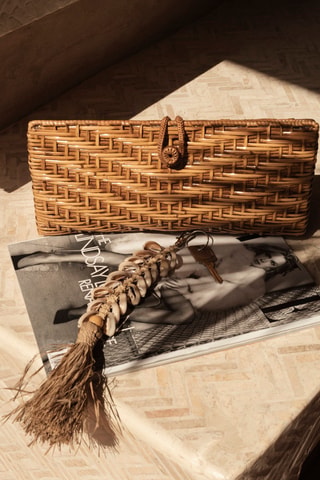 Pochette en rotin Clutch-a-lot - Naturel