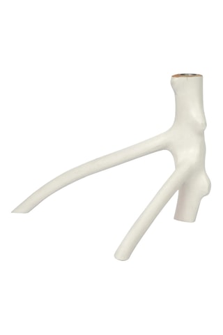 Bougeoir en bois Triple Twig - 20 cm - Blanc