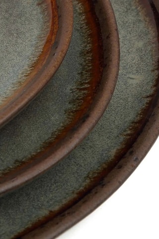 Assiette plate en grès Côa - 22 x 22 x 2 cm