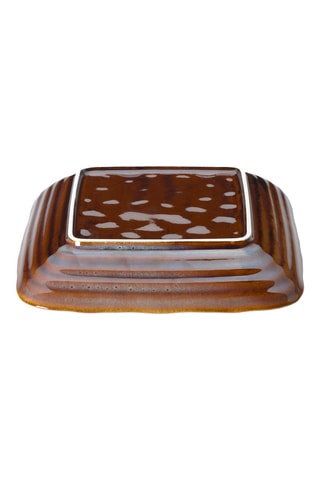 Assiette creuse en céramique Smoked Horizon - 21 x 21 x 4,3 cm