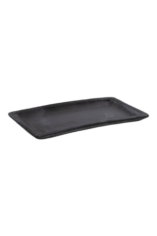 Assiette plate à sushis en terre cuite - 25 x 12 x 2 cm