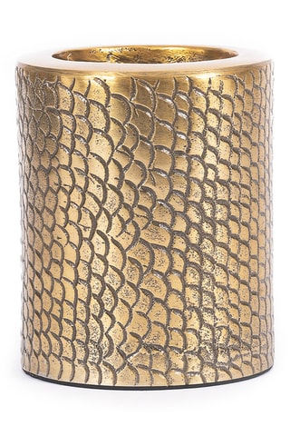 Bougeoir Croco - 10 cm - Doré