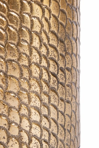 Bougeoir Croco - 10 cm - Doré
