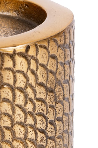Bougeoir Croco - 10 cm - Doré