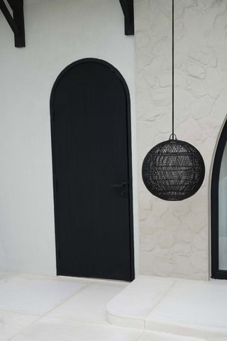 Suspension en rotin Bubble - Noir