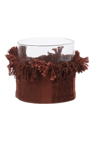 Bougeoir en velours Oh My Gee - 15 x 15 x 15 cm - Bordeaux