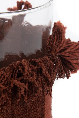 Bougeoir en velours Oh My Gee - 15 x 15 x 15 cm - Bordeaux