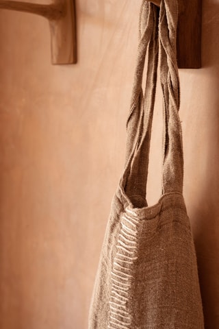 Cabas en lin Tote-ally - Beige