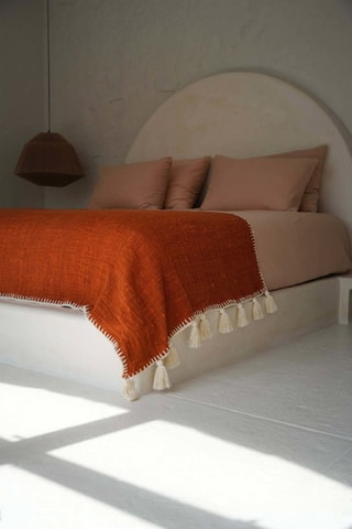 Jeté de lit The Stitch - Rouge brique - 246 x 126 x 1 cm