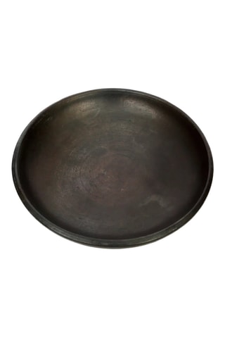 Assiette plate en terre cuite Burned - 26 cm