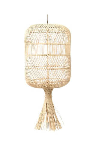 Suspension en rotin Dumpling - Beige