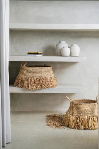 Panier Raffia Deluxe - 45 x 45 x 30 cm - Beige