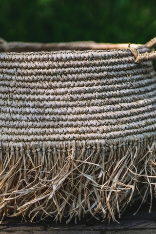 Panier Raffia Deluxe - 45 x 45 x 30 cm - Beige