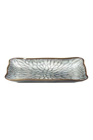 Assiette plate en céramique Lotus Ice - 30,5 x 19,5 x 3,3 cm