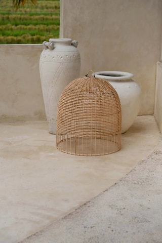 Suspension en rotin Amalfi - 50 x 50 x 55 cm - Beige