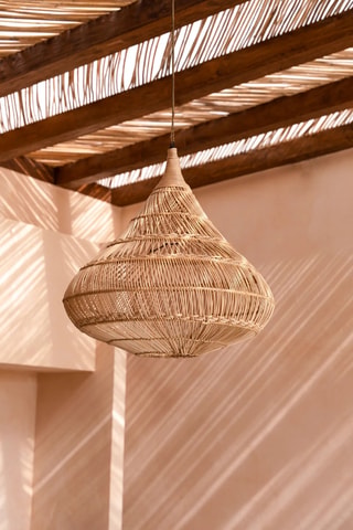 Suspension en rotin Drop - Naturel