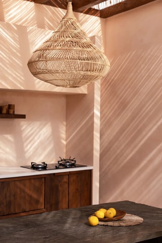 Suspension en rotin Drop - Naturel