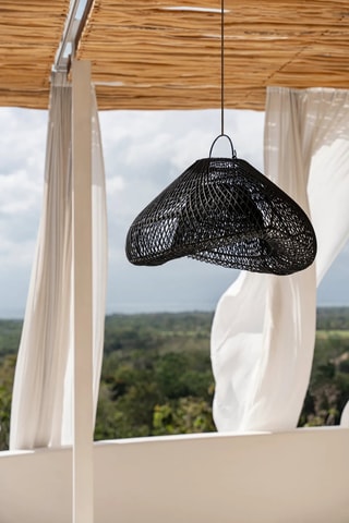 Suspension en rotin Cloud - Noir