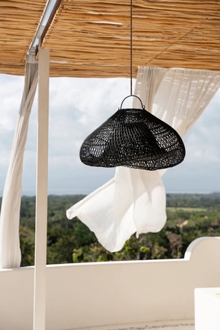 Suspension en rotin Cloud - Noir