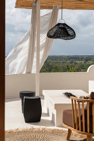 Suspension en rotin Cloud - Noir