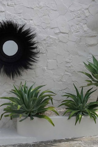 Miroir en bois Sunken - 90 cm - Noir