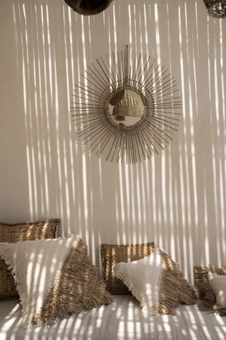 Miroir en rotin Tropical - 80 cm - Naturel