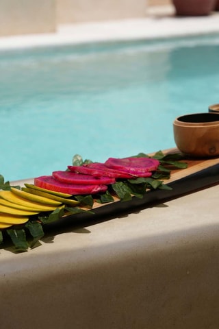 Plateau de service en teck - 150 x 20 x 3,5 cm