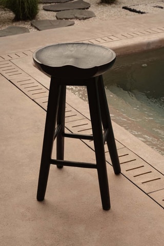 Tabouret de bar en manguier Tala - 40 x 75 x 35 cm