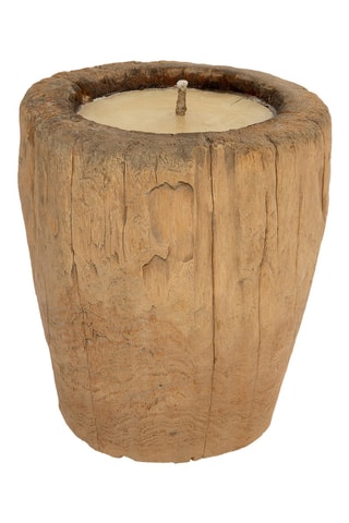 Bougeoir en bois Candle Trunk - 38 cm - Naturel