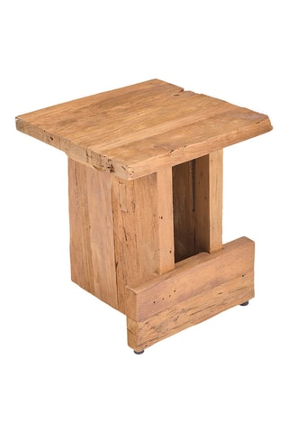 Tabouret en teck Bloc Suku - 40 x 45 x 40 cm