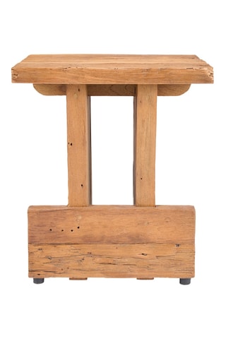 Tabouret en teck Bloc Suku - 40 x 45 x 40 cm