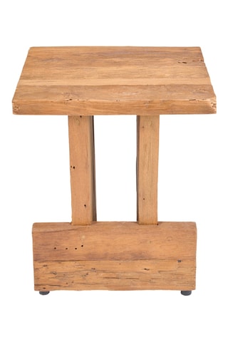 Tabouret en teck Bloc Suku - 40 x 45 x 40 cm