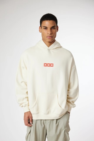 Sweat à capuche en coton biologique Native - Écru