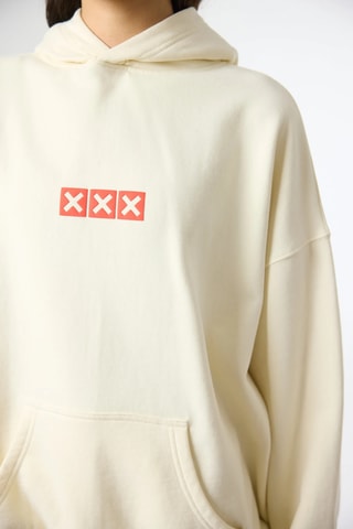 Sweat à capuche en coton biologique Native - Écru