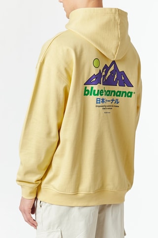 Sweat à capuche en coton biologique Ontake - Jaune clair