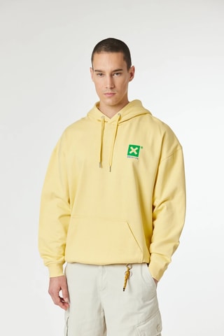 Sweat à capuche en coton biologique Ontake - Jaune clair