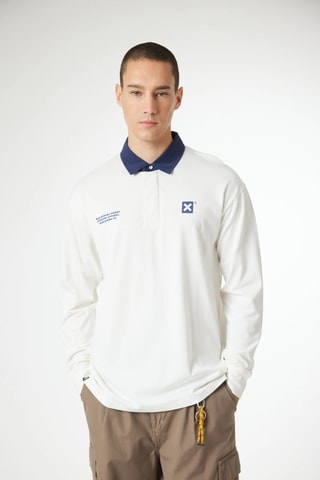 Polo regular en coton biologique Atlas - Blanc
