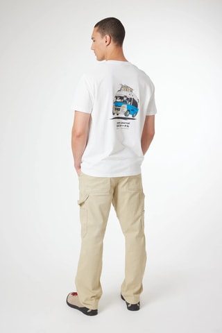 T-shirt regular en coton biologique Road - Blanc