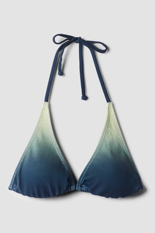 Haut de maillot coques dip and dye Crinkle - Bleu marine