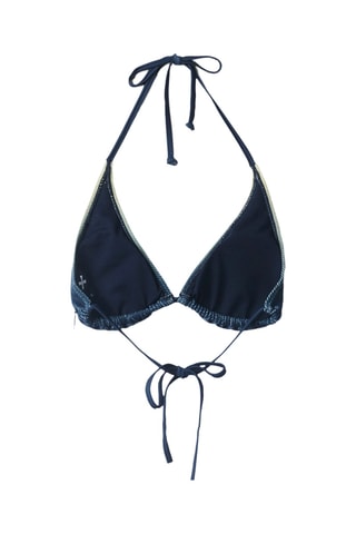 Haut de maillot coques dip and dye Crinkle - Bleu marine