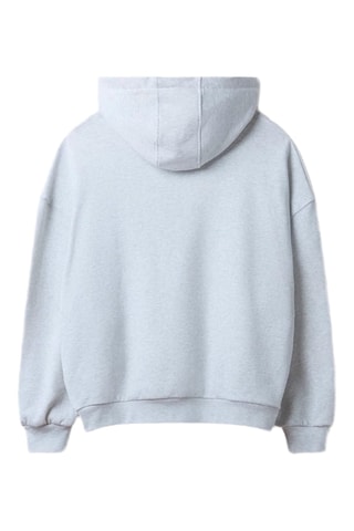 Sweat en coton biologique à capuche Clean - Gris clair