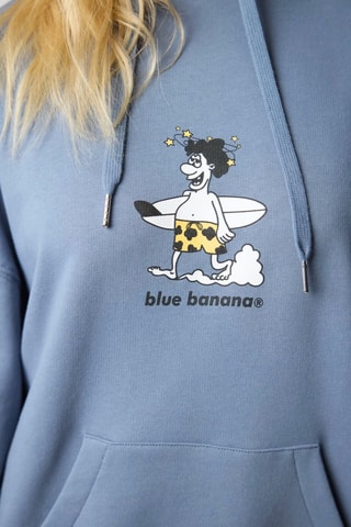 Sweat en coton biologique à capuche Wipeout - Ciel