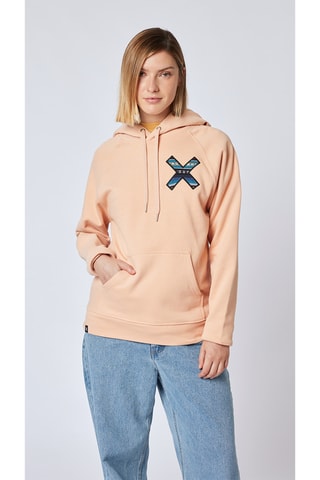 Sweat à capuche en coton biologique Classic - Orange clair