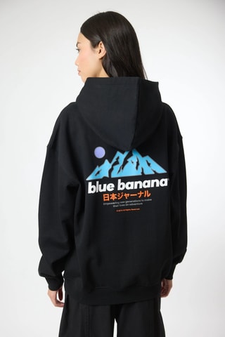 Sweat à capuche en coton biologique Ontake - Noir