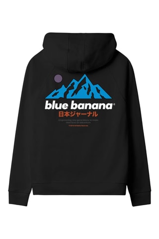 Sweat à capuche en coton biologique Ontake - Noir