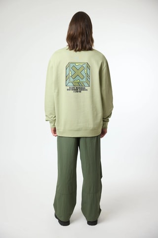 Sweat en coton biologique Font - Vert clair