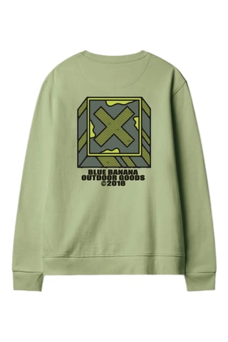 Sweat en coton biologique Font - Vert clair