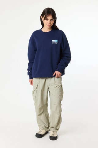 Sweat en coton biologique Square - Bleu marine